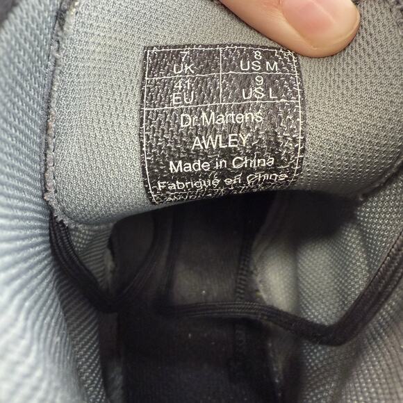 Men Doc Dr Marten Air Wair Awley Black Laced‎ Up Combat Boot size 8 M Soft Toe - Picture 7 of 12